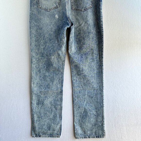 Free People We the Free Jeans Womens Size 31 Acid Wash High Rise Distressed Raw - Picture 12 of 13